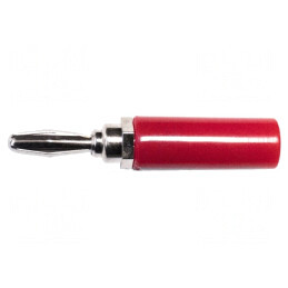 Mufă Banană 4mm 15A Roșie Nichelată 48.1mm | Electronic-mag.ro | Componente Electronice