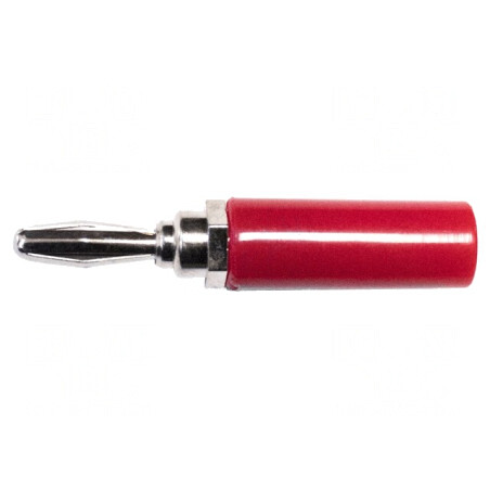 Mufă Banană 4mm 15A Roșie Nichelată 48.1mm | Electronic-mag.ro | Componente Electronice