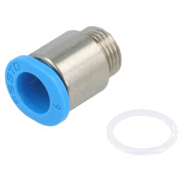Racord Push-in Filetat Simplu Alamă Nichelată 0,95-6 bar | Electronic-mag.ro | Componente Electronice