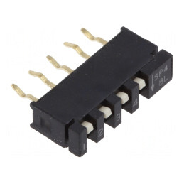 Comutator DIP-SWITCH 4 Secțiuni OFF-ON 0,01A 5VDC THT | Electronic-mag.ro | Componente Electronice