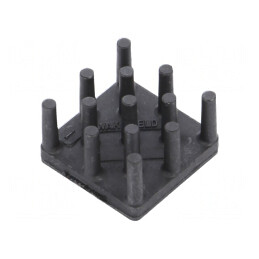 Radiator extrudat cu aripioare BGA DELTEM 16,5x16,5mm | Electronic-mag.ro | Componente Electronice