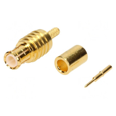 Mufă MCX Tată Drept 50Ω Crimpat pentru Cablu RG178/RG196 | Electronic-mag.ro | Componente Electronice