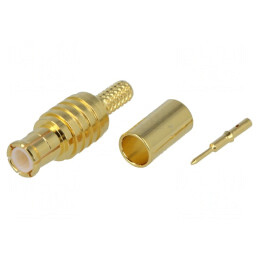 Mufă MCX tată drept 50Ω crimpat PTFE aurit | Electronic-mag.ro | Componente Electronice