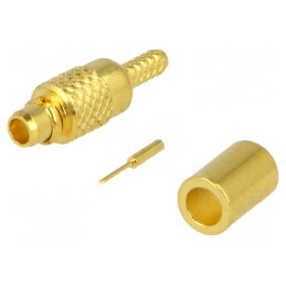 Mufă MMCX Tată Drept 50Ω Crimp PTFE | Electronic-mag.ro | Componente Electronice