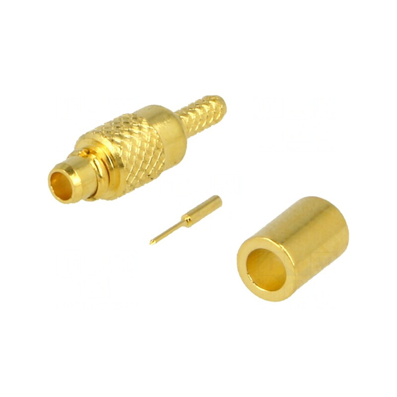 Mufă MMCX Tată Drept 50Ω Crimp PTFE | Electronic-mag.ro | Componente Electronice