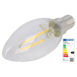 Lampă LED E14 2W Alb Cald 2700K