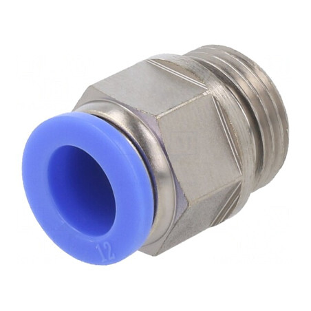 Racord Push-In Alamă Nichelată BLUELINE 0,95-15bar | Electronic-mag.ro | Componente Electronice