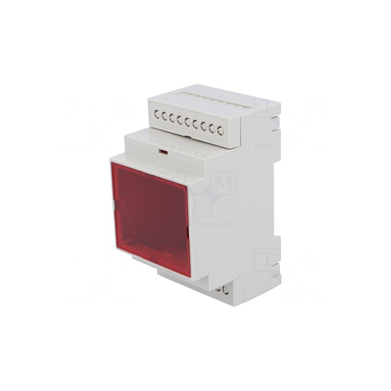Carcasă pentru șină DIN, 90.2mm x 53.3mm x 57.5mm, ABS gri | Electronic-mag.ro | Componente Electronice