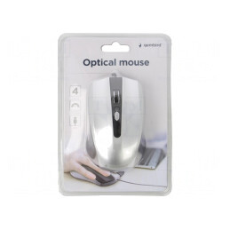 Mouse optic USB negru/argintiu cu cablu 1,35m | Electronic-mag.ro | Componente Electronice