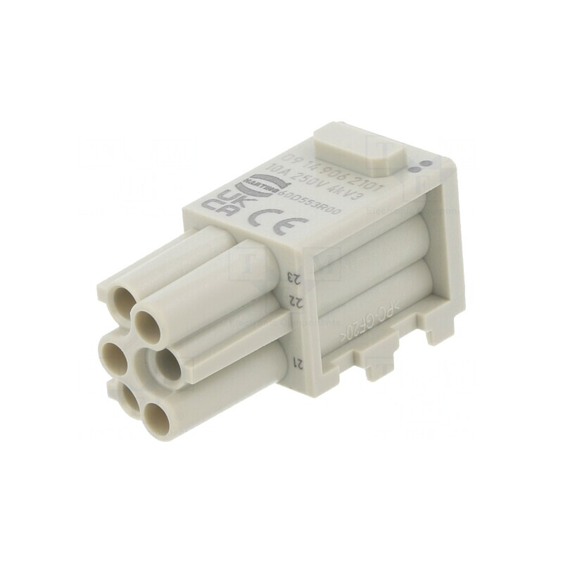 Conector Modular Mamă Han-Modular Domino 6 PIN 1 Modul | Electronic-mag.ro | Componente Electronice