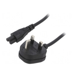 Cablu Alimentare Negru 1m 3x0,75mm2 3A | Electronic-mag.ro | Componente Electronice