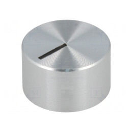 Buton rotativ aluminiu-plastic 4mm