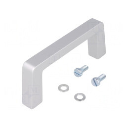 Manetă Aluminiu Gri 40mm x 102mm x 12,2mm | Electronic-mag.ro | Componente Electronice