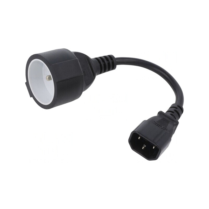 Adaptor Priză CEE 7/5 la IEC C14, Negru | Electronic-mag.ro | Componente Electronice Adaptor Priză CEE 7/5 la IEC C14, Negru | Electronic-mag.ro | Componente Electronice