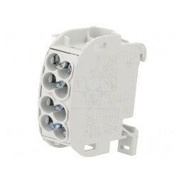 Bloc de Distribuție Gri 25mm², 4 Borne | Electronic-mag.ro | Componente Electronice