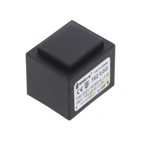 Transformator Încapsulat 3VA 230V 15V 200mA PCB | Electronic-mag.ro | Componente Electronice