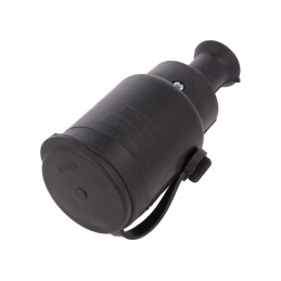 Conector alimentare AC mamă 2P 250V 16A negru | Electronic-mag.ro | Componente Electronice