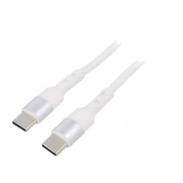 Cablu USB C 2.0 1m Alb