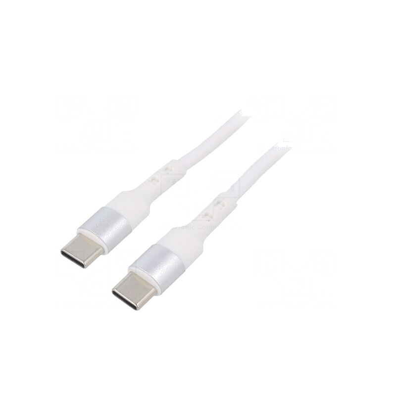 Cablu USB C 2.0 1m Alb | Electronic-mag.ro | Componente Electronice