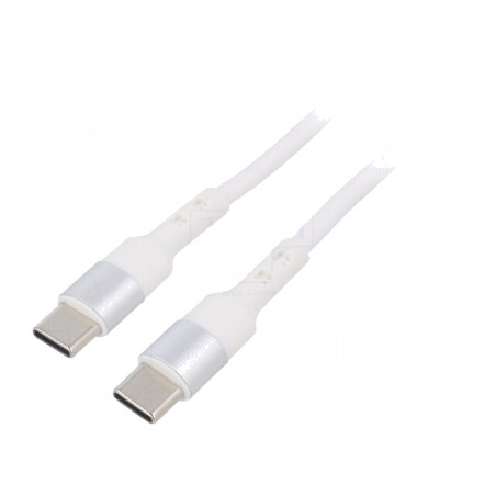 Cablu USB C 2.0 1m Alb | Electronic-mag.ro | Componente Electronice