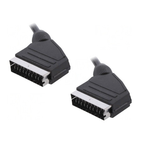 Cablu SCART 3m Negru | Electronic-mag.ro | Componente Electronice