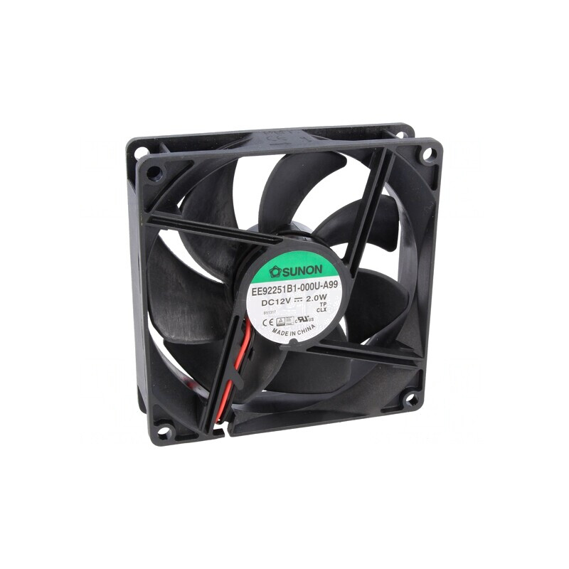 Ventilator DC Axial 12V 92x92mm 87,55m3/h 34dBA Cu Bile | Electronic-mag.ro | Componente Electronice