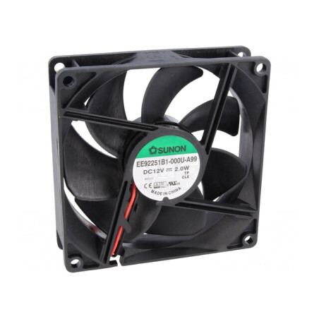 Ventilator DC Axial 12V 92x92mm 87,55m3/h 34dBA Cu Bile | Electronic-mag.ro | Componente Electronice