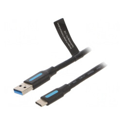 Cablu USB 3.0 A la C, 2m, Negru | Electronic-mag.ro | Componente Electronice