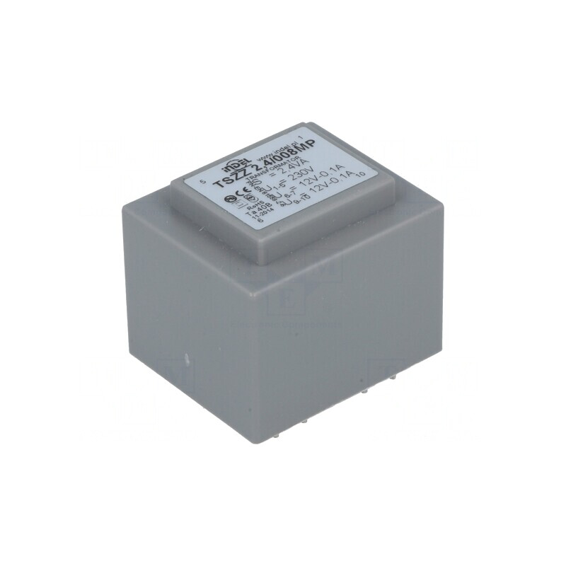 Transformator încapsulat 2,4VA 230V AC la 12V 100mA | Electronic-mag.ro | Componente Electronice