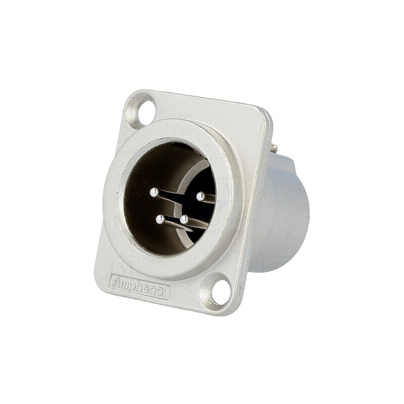 Soclu XLR 4-Pin Tată Argintat | Electronic-mag.ro | Componente Electronice
