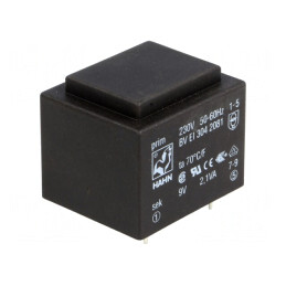 Transformator Încapsulat 2,1VA 230V 9V 210mA PCB BVEI | Electronic-mag.ro | Componente Electronice