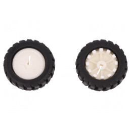 Ax Alb-Negru Crestătură D Ø 42mm W 19mm | Electronic-mag.ro | Componente Electronice