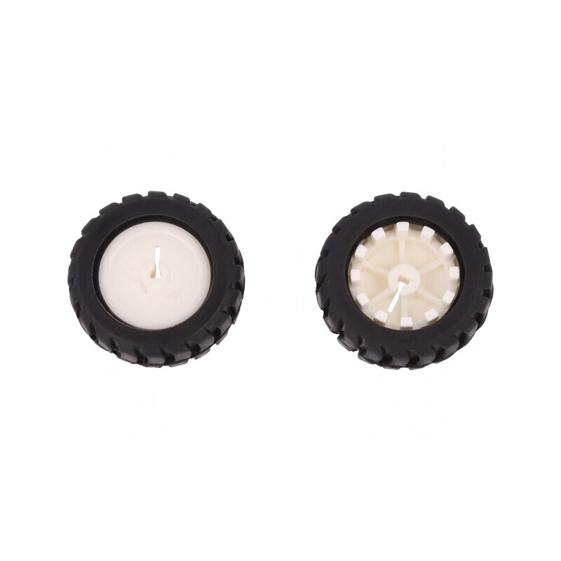 Ax Alb-Negru Crestătură D Ø 42mm W 19mm | Electronic-mag.ro | Componente Electronice