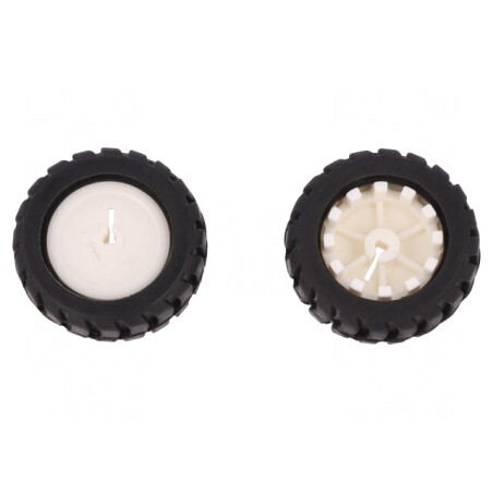 Ax Alb-Negru Crestătură D Ø 42mm W 19mm | Electronic-mag.ro | Componente Electronice