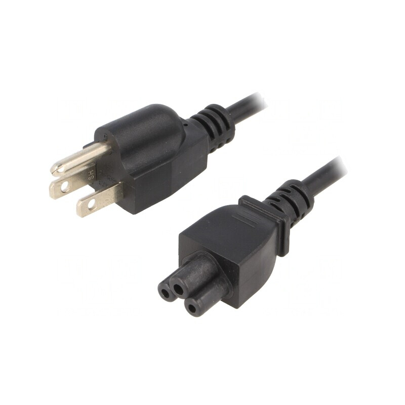 Cablu Alimentare 3x0,75mm² IEC C5 la NEMA 5-15, 1,8m | Electronic-mag.ro | Componente Electronice