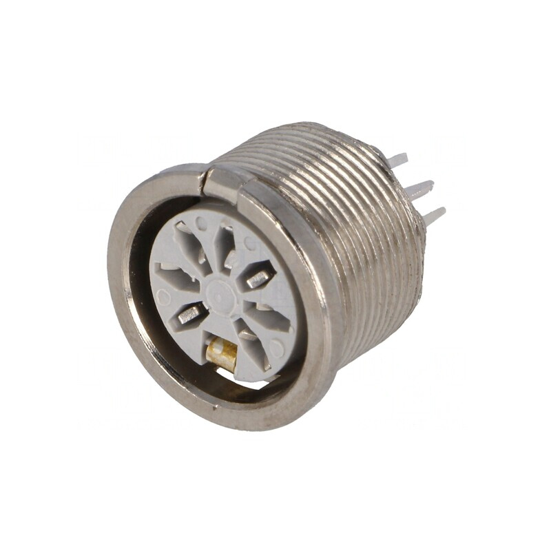 Soclu DIN mamă 7 PIN 270° THT argintat | Electronic-mag.ro | Componente Electronice
