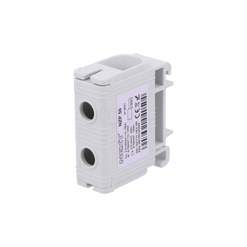 Conector de șine 50mm² 1 pistă 2 borne Gri 17.9mm | Electronic-mag.ro | Componente Electronice Conector de șine 50mm² 1 pistă 2 borne Gri 17.9mm | Electronic-mag.ro | Componente Electronice