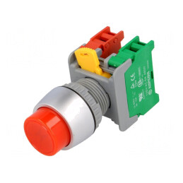 Comutator apăsare 22mm 1NC/1NO | Electronic-mag.ro | Componente Electronice