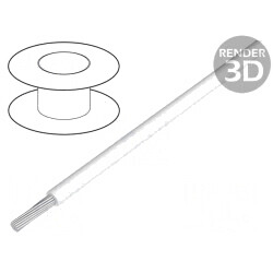 Cablu HookUp Wire litat Cu 28AWG PTFE alb 305m | Electronic-mag.ro | Componente Electronice