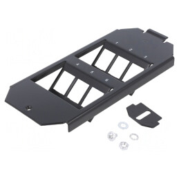 Adaptor de montare Keystone 6 porturi negru | Electronic-mag.ro | Componente Electronice