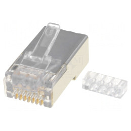 Mufă RJ45 Cat6 Ecranată cu Ghidaj pentru Fire | Electronic-mag.ro | Componente Electronice