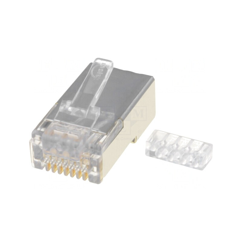 Mufă RJ45 Cat6 Ecranată cu Ghidaj pentru Fire | Electronic-mag.ro | Componente Electronice