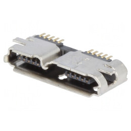 Soclu USB Micro B pentru Placă PCB SMT Orizontal USB 3.0 | Electronic-mag.ro | Componente Electronice