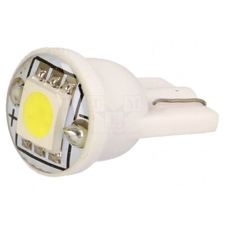 Lampă LED Auto Alb Neutru 12V 22lm 0,24W T10 W5W | Electronic-mag.ro | Componente Electronice