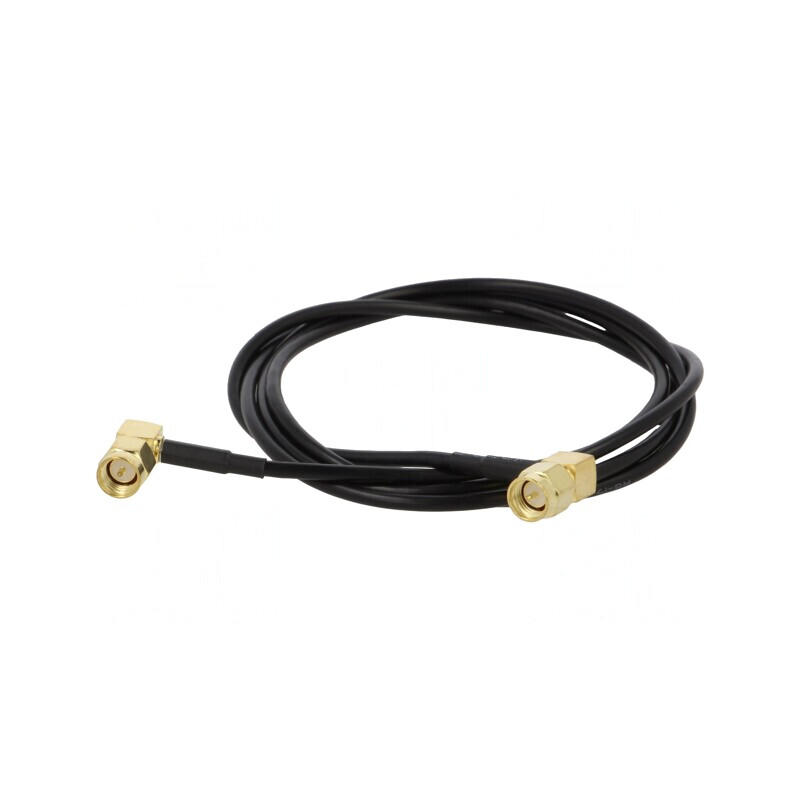 Cablu SMA 50Ω 1m Negru în unghi | Electronic-mag.ro | Componente Electronice