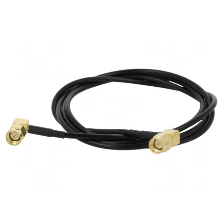 Cablu SMA 50Ω 1m Negru în unghi | Electronic-mag.ro | Componente Electronice