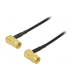 Cablu RP-SMA 50Ω 1m Negru Unghi Drept | Electronic-mag.ro | Componente Electronice
