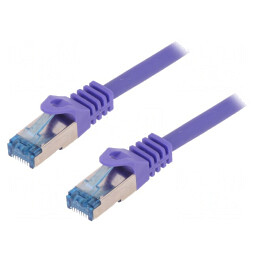 Cablu Patch S/FTP Cat6a Cupru LSZH Violet 3m | Electronic-mag.ro | Componente Electronice