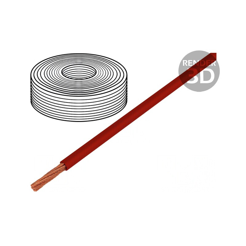 Cablu Electric Cupru Izolat PVC Roșu 6mm² 450V/750V | Electronic-mag.ro | Componente Electronice Cablu Electric Cupru Izolat PVC Roșu 6mm² 450V/750V | Electronic-mag.ro | Componente Electronice