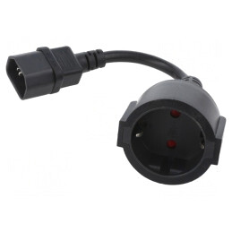 Adaptor Priză CEE 7/3 (F) la IEC C14 Negru | Electronic-mag.ro | Componente Electronice